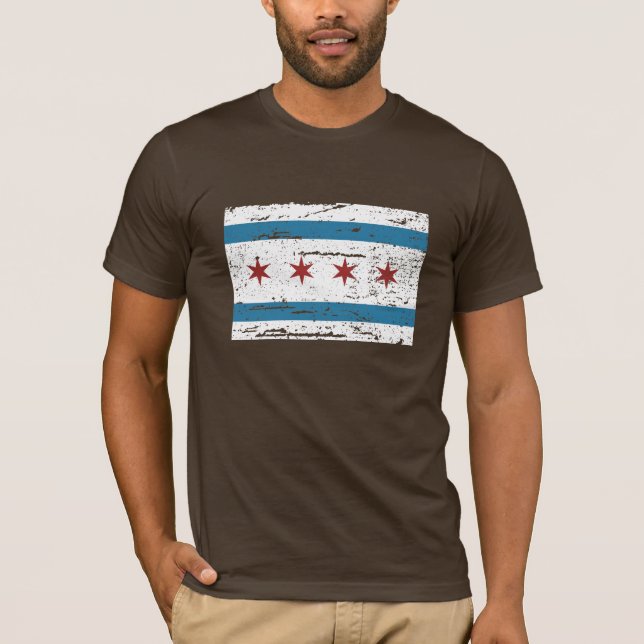 T-shirt Drapeau vintage de CHICAGO (Devant)