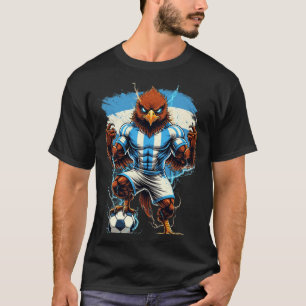 T-shirt Drapeau vintage de fan de football d'Argentine Fie