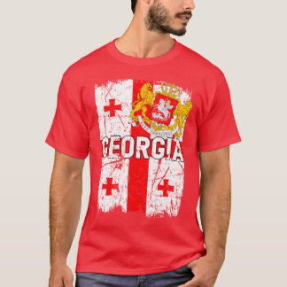 T-shirt Drapeau vintage de Géorgie Sakartvelo de Géorgie