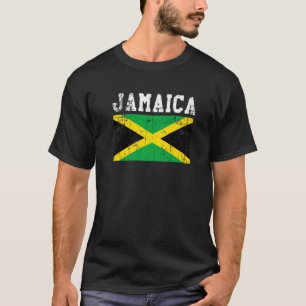 T-shirt Drapeau Vintage de Jamaïque retro racines jamaïcai