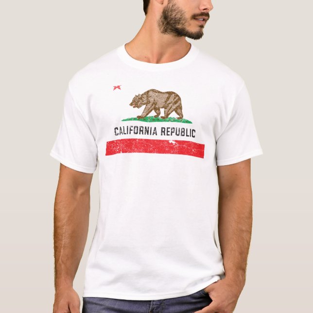 T-shirt Drapeau vintage de la Californie (Devant)