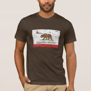 T-shirt Drapeau vintage de la CALIFORNIE