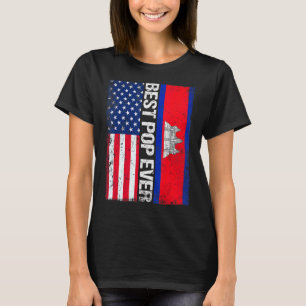 T-shirt Drapeau vintage de la meilleure pop jamais rétro d