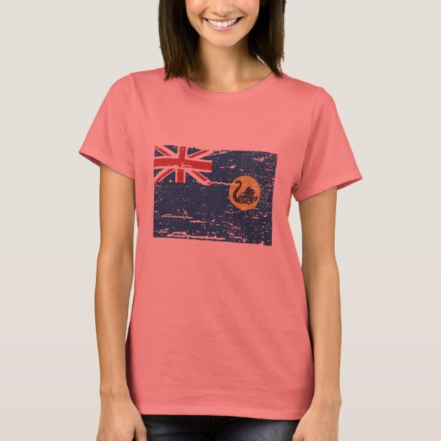 T-shirt Drapeau vintage de l'Australie occidentale (Devant)