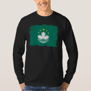 T-shirt Drapeau vintage de Macao Fête de l'indépendance ma