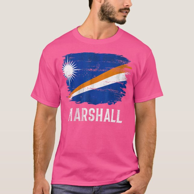 T-shirt Drapeau vintage des Îles Marshall (Devant)