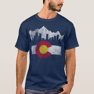 T-shirt Drapeau vintage d'horizon du Colorado