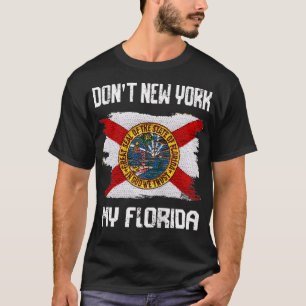 T-shirt Drapeau Vintage Distressed Dont New York Ma Florid