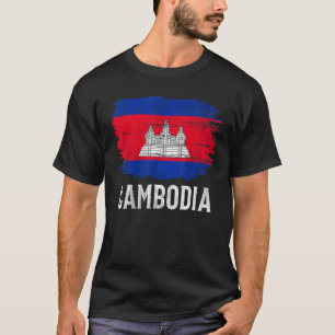 T-shirt Drapeau vintage du Cambodge pour le Cambodge