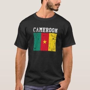 T-shirt Drapeau Vintage du Cameroun rétrograde Racines cam