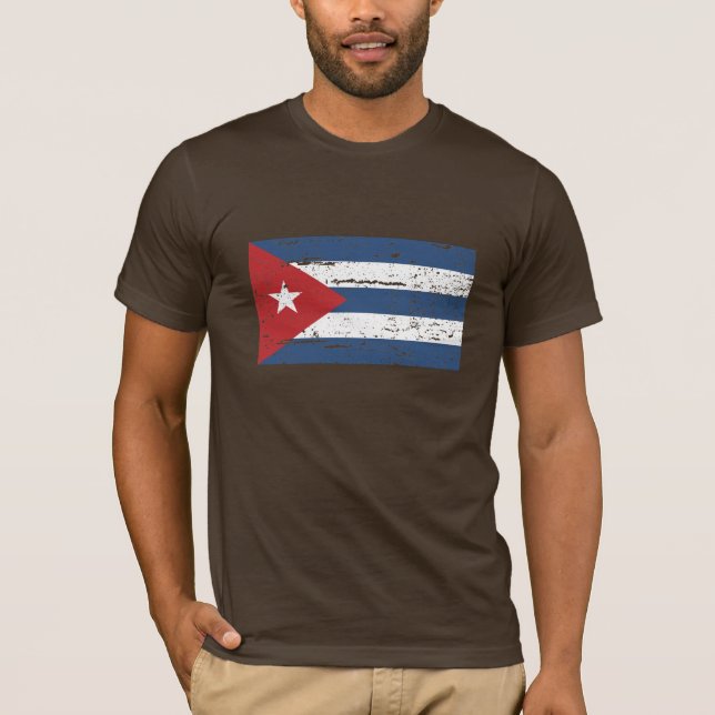 T-shirt Drapeau vintage du Cuba (Devant)