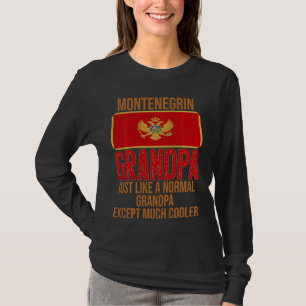 T-shirt Drapeau vintage Du Monténégro Grandpa Pour Fa