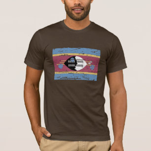 T-shirt Drapeau vintage du Souaziland