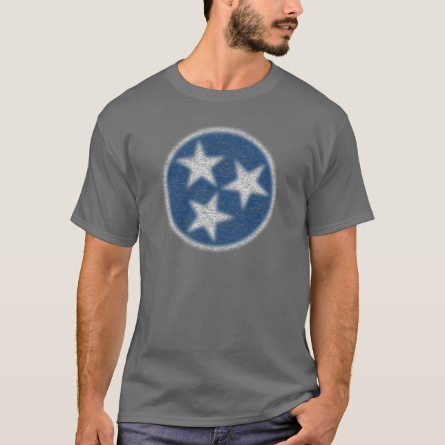 T-shirt Drapeau vintage du Tennessee (Devant)