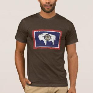 T-shirt Drapeau vintage du WYOMING