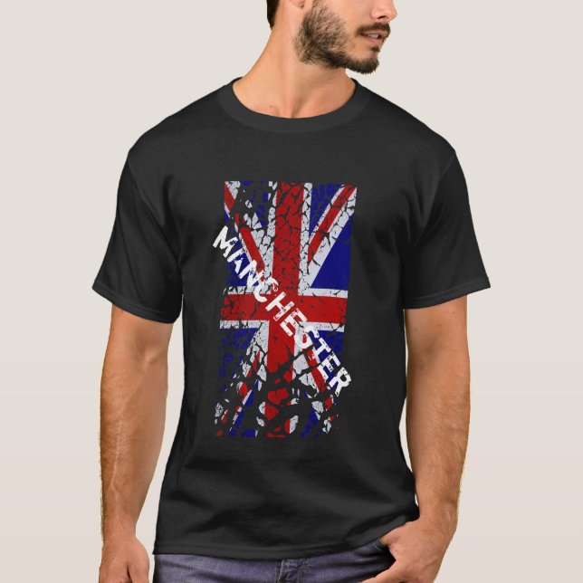 T-shirt Drapeau vintage d'Union Jack de peinture (Devant)