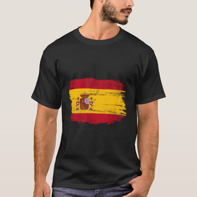 T-shirt Drapeau vintage Espagne pour cadeau espagnol (Devant)