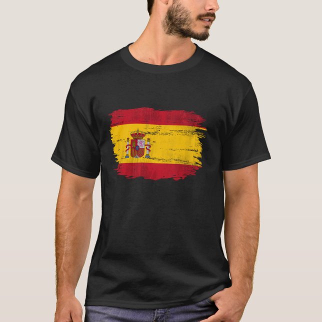 T-shirt Drapeau vintage Espagne pour cadeau espagnol (Devant)