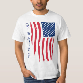 T-shirt Drapeau vintage Est en Amérique USA