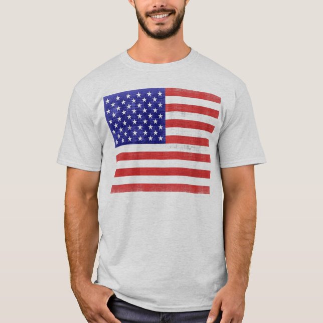 T-shirt Drapeau Vintage États-Unis (Devant)