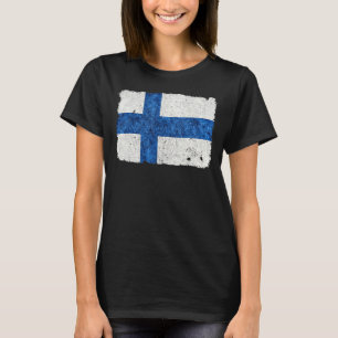 T-shirt Drapeau Vintage Finlandais Fabriqué En Finlande
