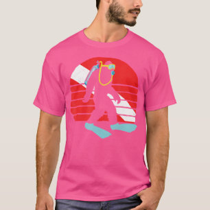 T-shirt Drapeau vintage Funny Bigfoot Plongée Retro Plongé