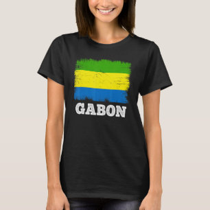 T-shirt Drapeau vintage Gabon Pays Drapeau rétro Gabonais