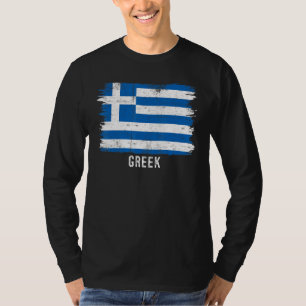 T-shirt Drapeau Vintage Grèce Fier de mes racines grecques