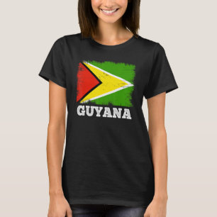 T-shirt Drapeau vintage Guyana Pays Drapeau rétro Guyane