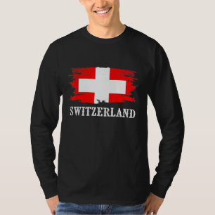 T-shirt Drapeau vintage I Love Suisse