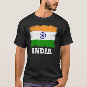 T-shirt Drapeau vintage Inde Pays Drapeau rétro Indien