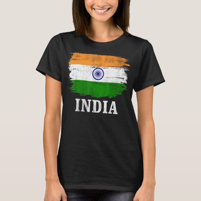 T-shirt Drapeau vintage indien (Devant)