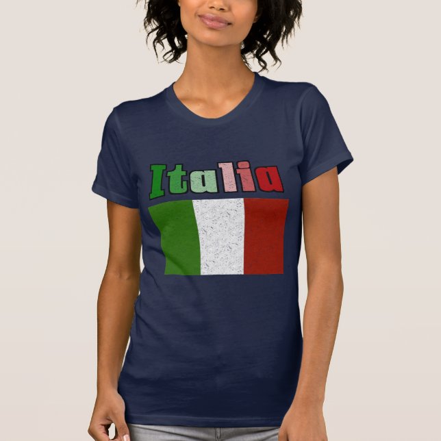 T-shirt Drapeau vintage Italie (Devant)