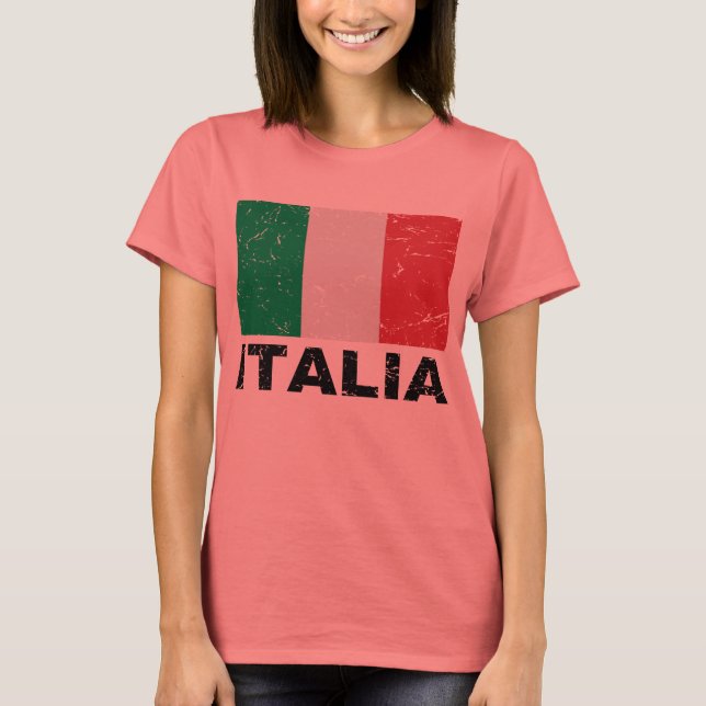T-shirt Drapeau Vintage Italie (Devant)