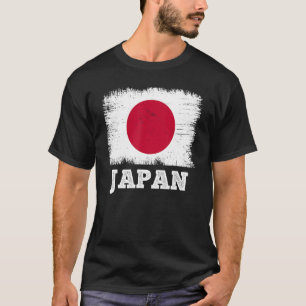 T-shirt Drapeau Vintage Japon Pays Drapeau Rétro Japonais