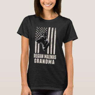 T-shirt Drapeau vintage Malinois Chien Grandma American