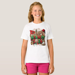 T-shirt Drapeau Vintage Marocain Africain Maroc