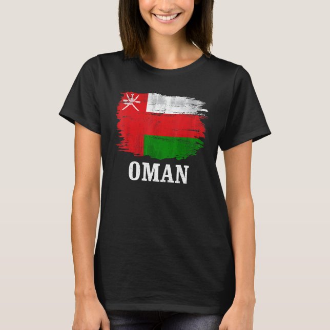 T-shirt Drapeau vintage Oman Pour L'Omani (Devant)