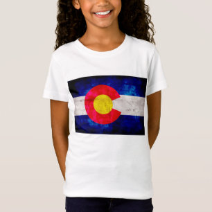 T-Shirt Drapeau vintage patiné d'état du Colorado