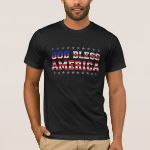 T-shirt drapeau vintage patriotique 'Dieu bénisse