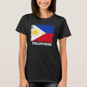 T-shirt Drapeau Vintage Philippines Pays Drapeau Rétro Phi