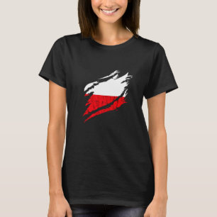 T-shirt Drapeau vintage Pologne Drapeau Racines polonaises