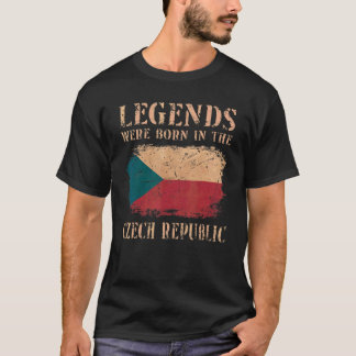 T-shirt Drapeau Vintage République Tchèque