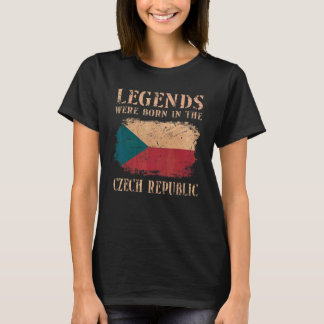 T-shirt Drapeau Vintage République Tchèque