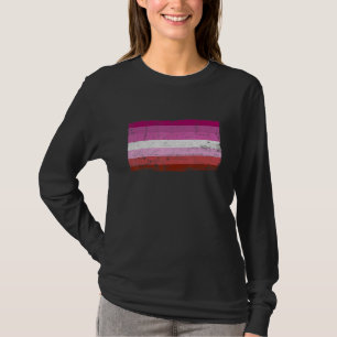 T-shirt Drapeau vintage Retro Lgbt Pour La Lesbienne