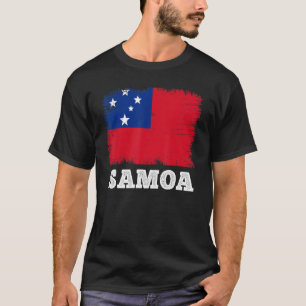 T-shirt Drapeau vintage Samoa Pays Drapeau rétro Samoan
