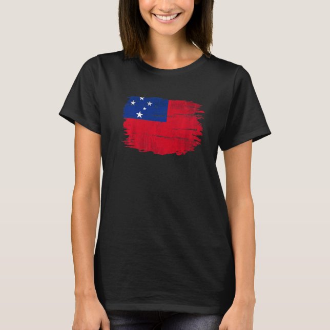T-shirt Drapeau Vintage Samoa pour samoan (Devant)