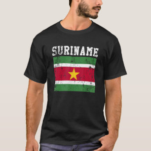 T-shirt Drapeau Vintage Suriname rétro - Drapeau Surinamai