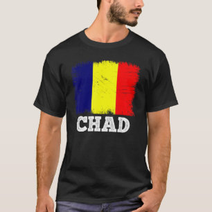 T-shirt Drapeau vintage Tchad Pays Drapeau Rétro Tchadien