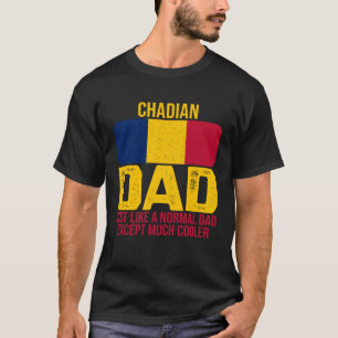 T-shirt Drapeau vintage Tchadien Papa Tchad Pour Fête des